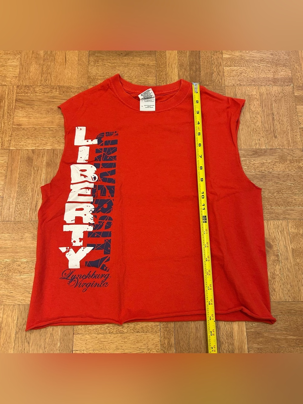Liberty Flames Red Sleeveless Shirt Top Liberty University Size S
